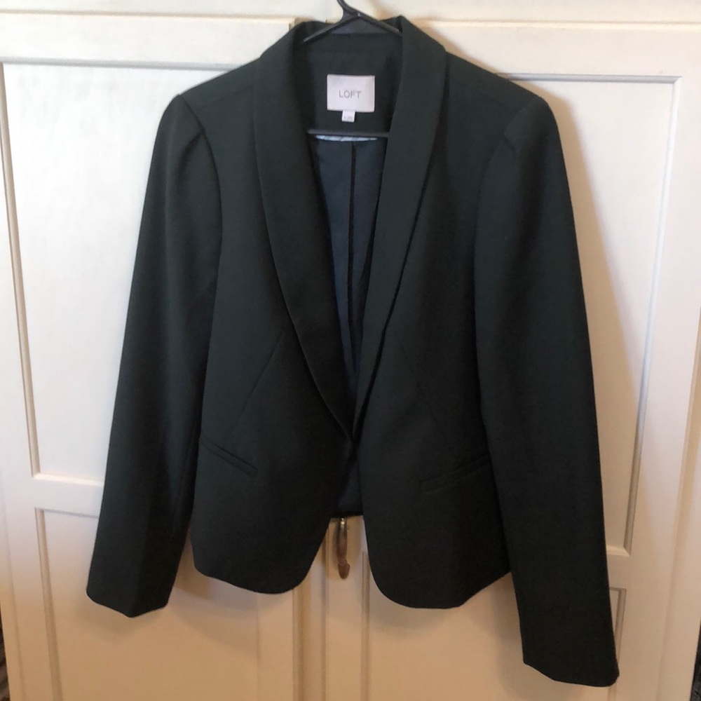 Ann Taylor Loft Dark Green Blazer Size 10
